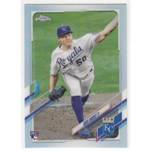 2021 Topps Chrome Refractor #20 Kris Bubic NM-MT RC Rookie Kansas City Royals Baseball Card  Image 1