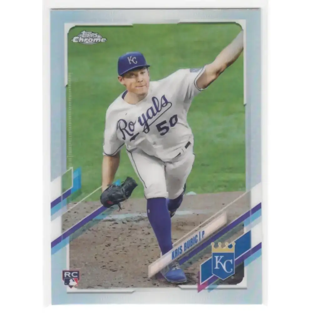 2021 Topps Chrome Refractor #20 Kris Bubic NM/MT RC Rookie Kansas City Royals Baseball Card - Baseball Card Single