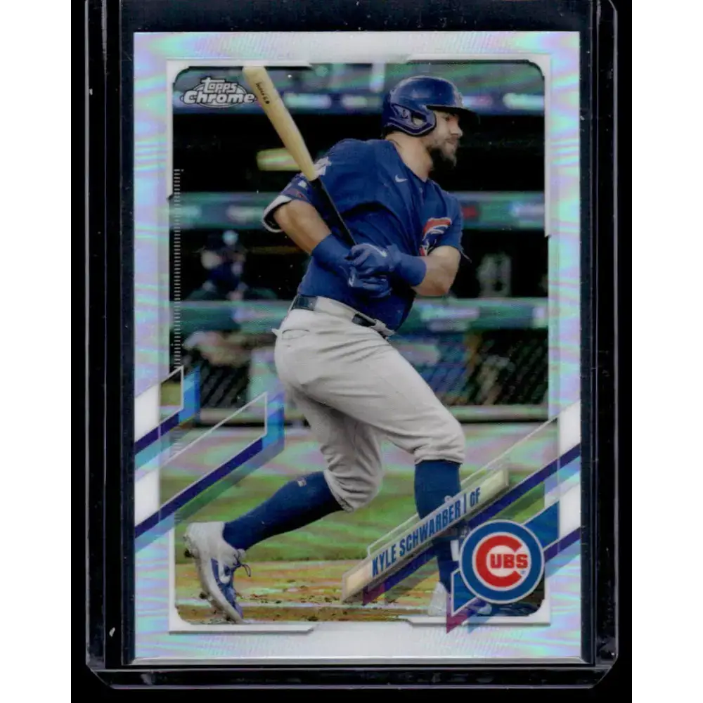 2021 Topps Chrome Refractor #203 Kyle Schwarber NM/MT Chicago Cubs Baseball Card - Baseball Card Single