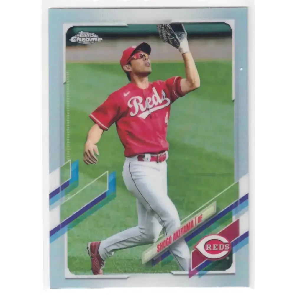 2021 Topps Chrome Refractor #206 Shogo Akiyama NM/MT Cincinnati Reds Baseball Card - Baseball Card Single