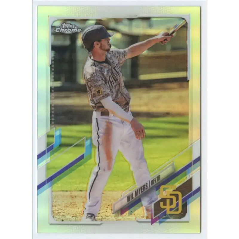 2021 Topps Chrome Refractor #217 Wil Myers NM/MT San Diego Padres Baseball Card - Baseball Card Single