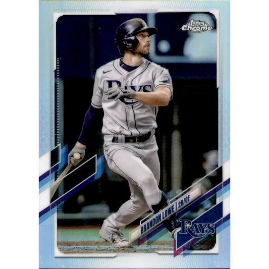 2021 Topps Chrome Refractor #218 Brandon Lowe NM-MT Tampa Bay Rays Baseball Card  Image 1