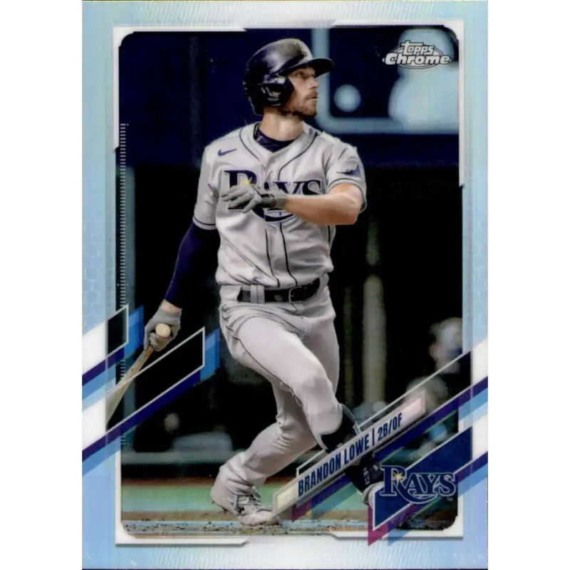 2021 Topps Chrome Refractor #218 Brandon Lowe NM-MT Tampa Bay Rays Baseball Card - Baseball Card Single