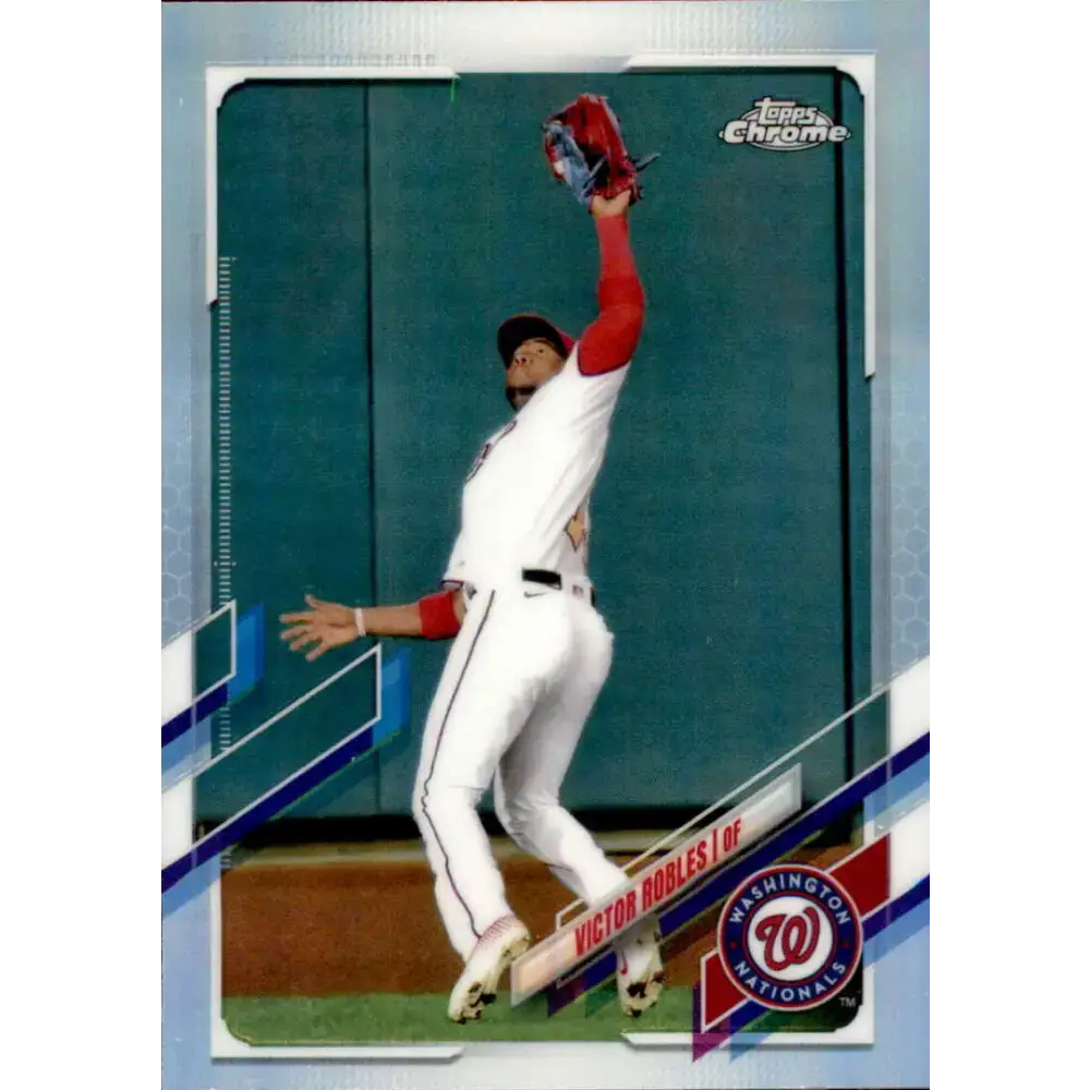 2021 Topps Chrome Refractor #219 Victor Robles NM/MT Washington Nationals Baseball Card - Baseball Card Single