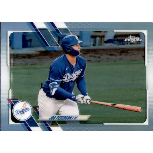 2021 Topps Chrome Refractor #28 Joc Pederson NM/MT Los Angeles Dodgers Baseball Card - Baseball Card Single