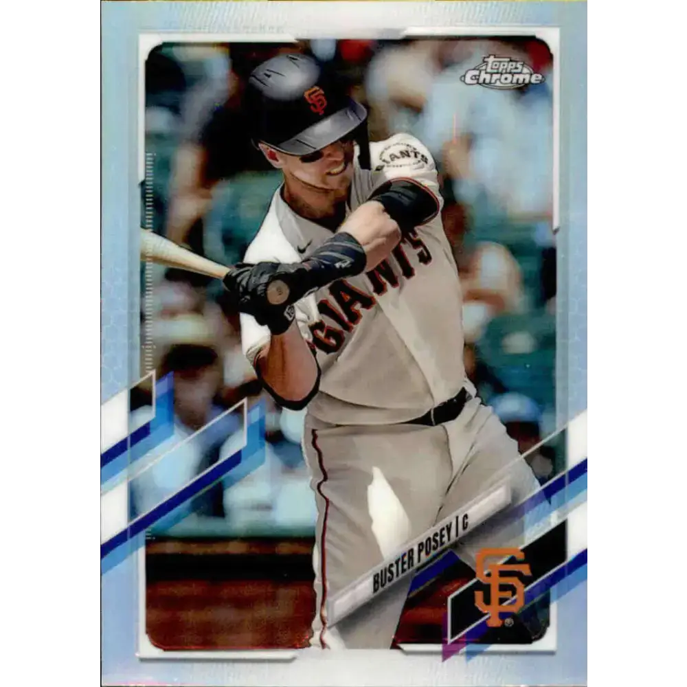 2021 Topps Chrome Refractor #29 Buster Posey NM/MT San Francisco Giants Baseball Card - Baseball Card Single