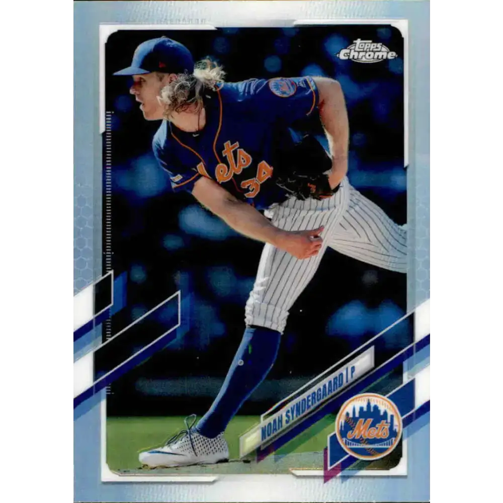 2021 Topps Chrome Refractor #35 Noah Syndergaard NM/MT New York Mets Baseball Card - Baseball Card Single