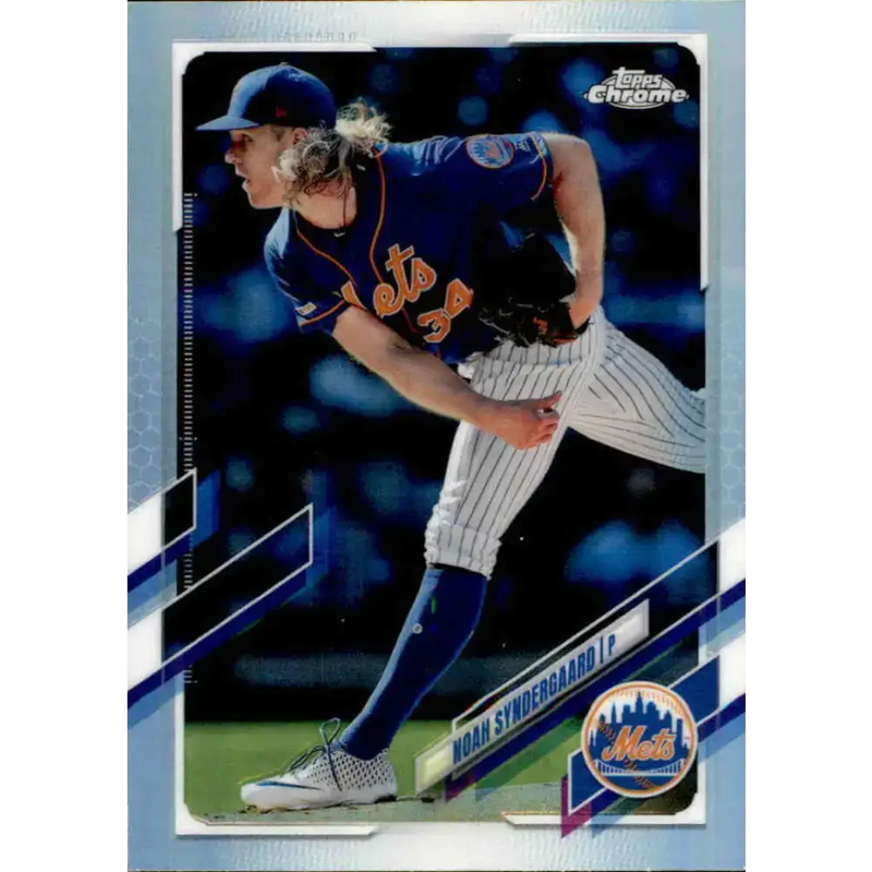 2021 Topps Chrome Refractor #35 Noah Syndergaard NM/MT New York Mets Baseball Card - Baseball Card Single