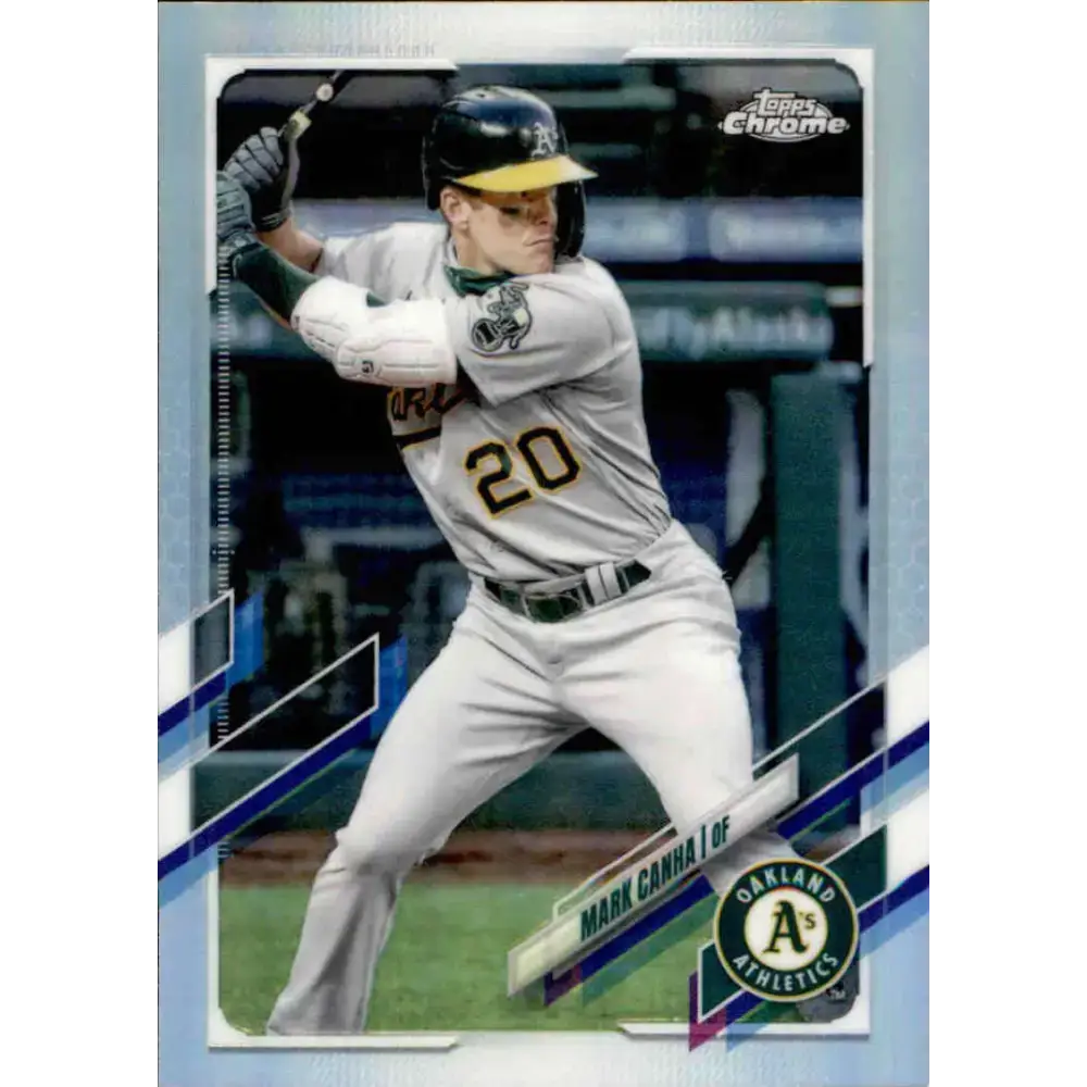 2021 Topps Chrome Refractor #37 Mark Canha NM/MT Oakland Athletics Baseball Card - Baseball Card Single