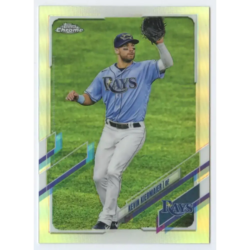 2021 Topps Chrome Refractor #38 Kevin Kiermaier NM-MT Tampa Bay Rays Baseball Card - Baseball Card Single