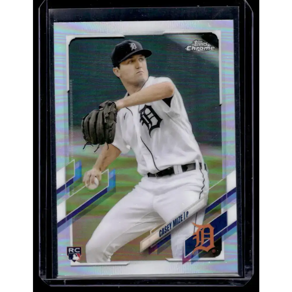 2021 Topps Chrome Refractor #4 Casey Mize NM/MT RC Rookie Detroit Tigers Baseball Card - Baseball Card Single