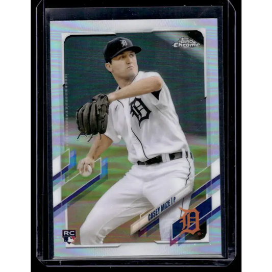 2021 Topps Chrome Refractor #4 Casey Mize NM/MT RC Rookie Detroit Tigers Baseball Card - Baseball Card Single