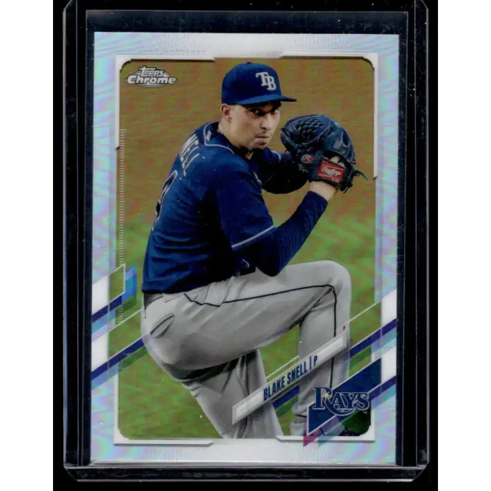 2021 Topps Chrome Refractor #43 Blake Snell NM/MT Tampa Bay Rays Baseball Card - Baseball Card Single