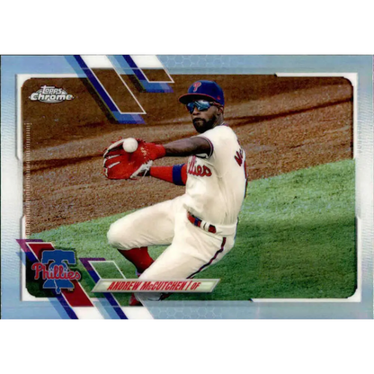 2021 Topps Chrome Refractor #44 Andrew McCutchen NM-MT Philadelphia Phillies Baseball Card  Image 1