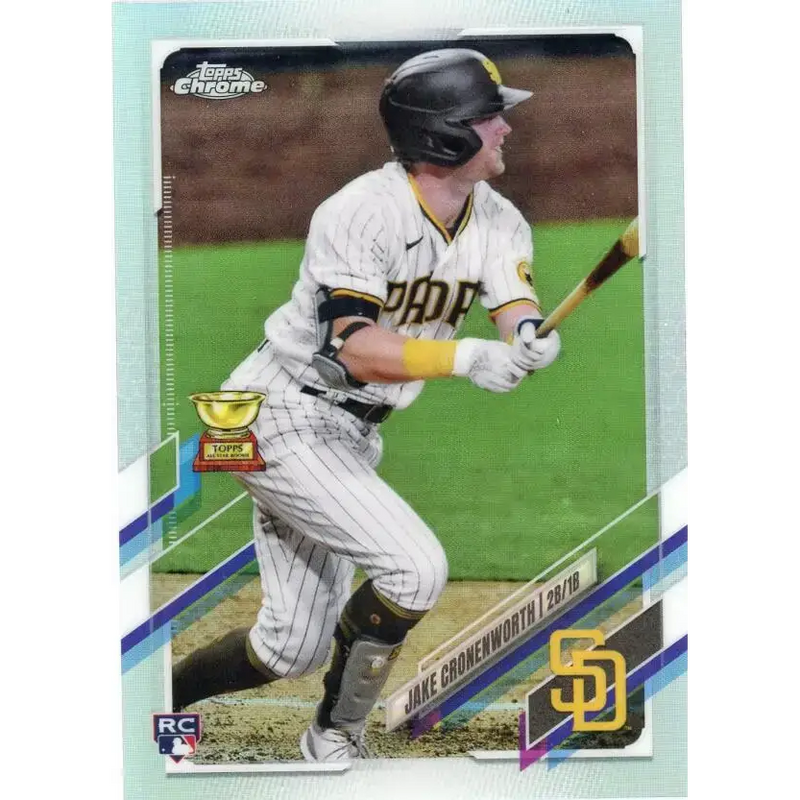 2021 Topps Chrome Refractor #49 Jake Cronenworth NM/MT RC Rookie San Diego Padres Baseball Card - Baseball Card Single