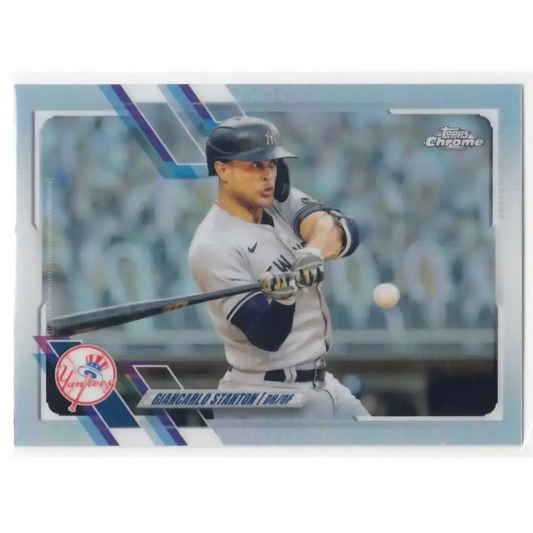 2021 Topps Chrome Refractor #54 Giancarlo Stanton NM/MT New York Yankees Baseball Card - Baseball Card Single