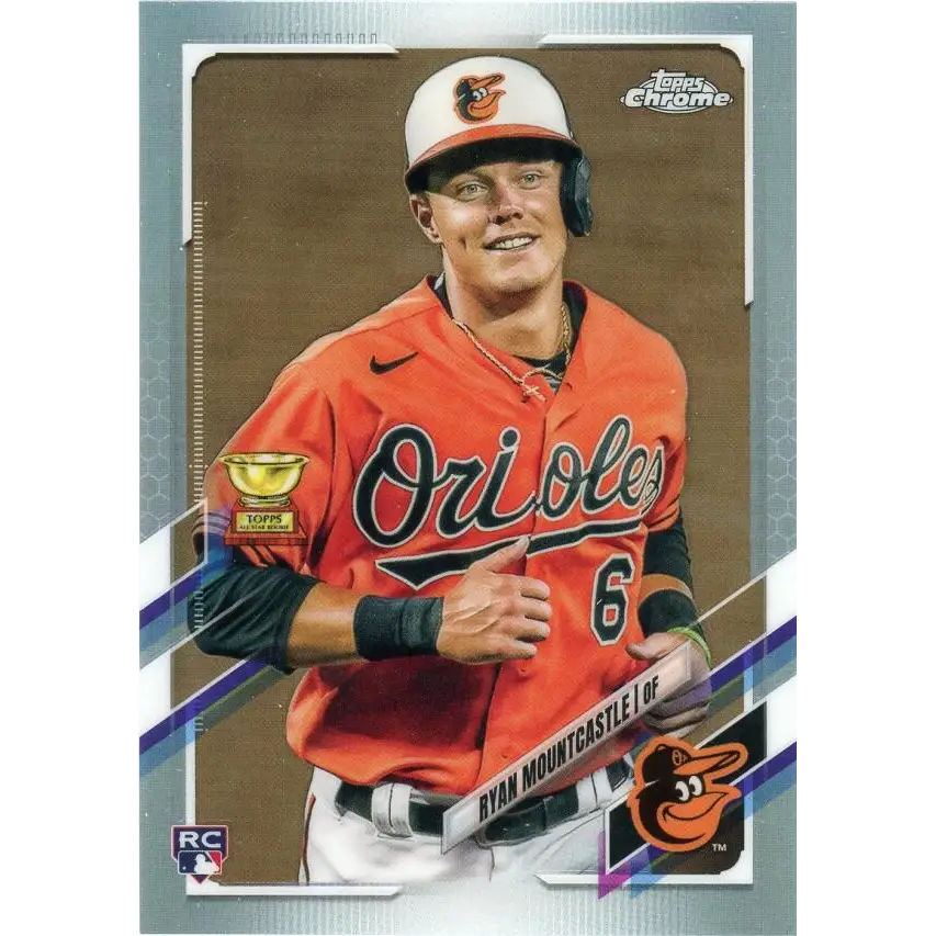 2021 Topps Chrome Refractor #63 Ryan Mountcastle NM-MT RC Rookie Baltimore Orioles Baseball Card  Image 1