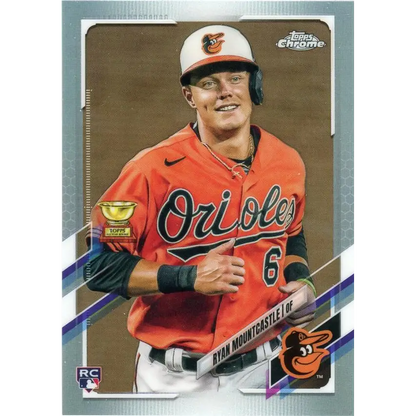 2021 Topps Chrome Refractor #63 Ryan Mountcastle NM-MT RC Rookie Baltimore Orioles Baseball Card  Image 1