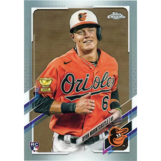 2021 Topps Chrome Refractor #63 Ryan Mountcastle NM-MT RC Rookie Baltimore Orioles Baseball Card  Image 1