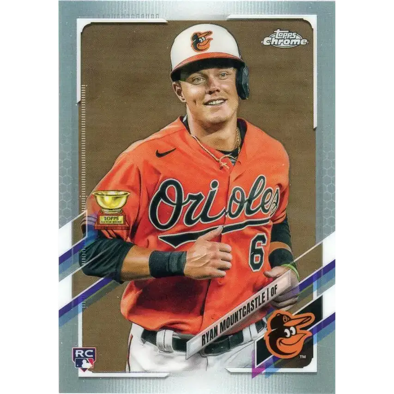 2021 Topps Chrome Refractor #63 Ryan Mountcastle NM-MT RC Rookie Baltimore Orioles Baseball Card - Baseball Card Single