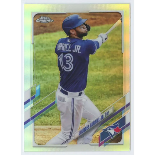 2021 Topps Chrome Refractor #64 Lourdes Gurriel Jr. NM-MT Toronto Blue Jays Baseball Card  Image 1