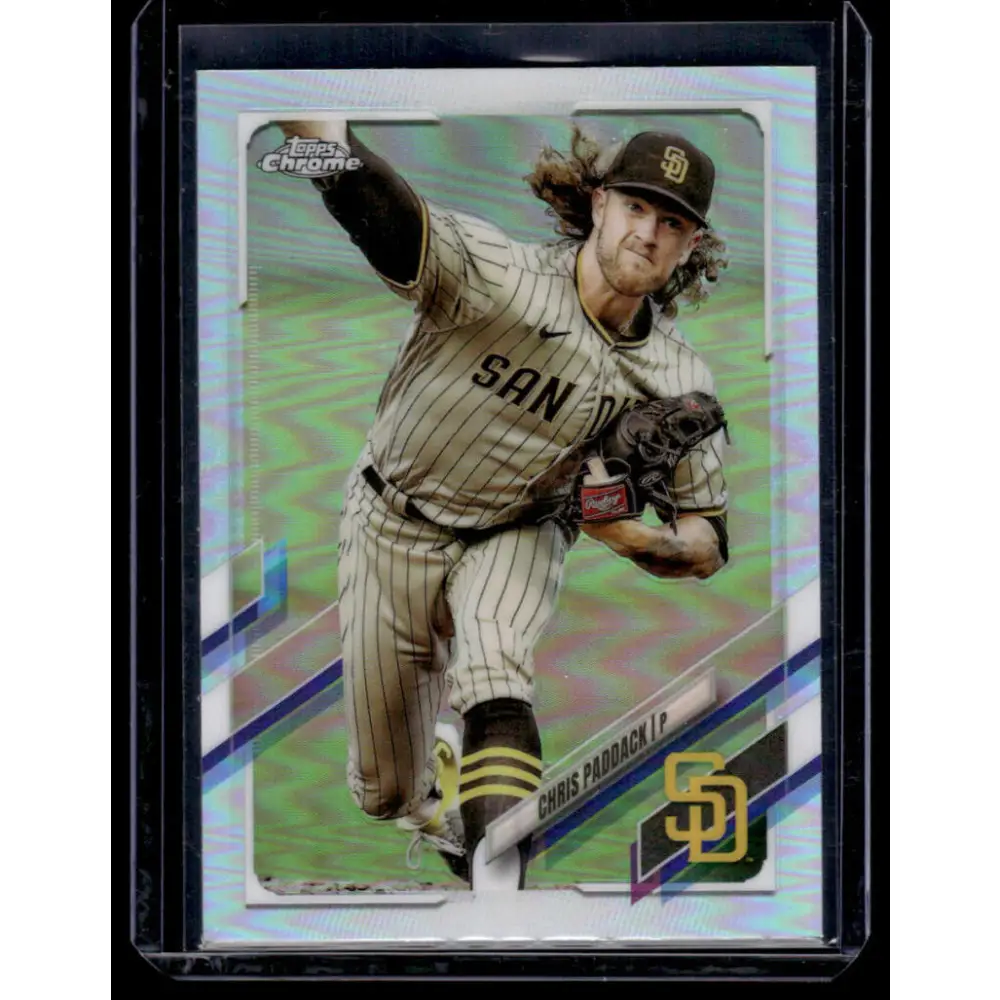 2021 Topps Chrome Refractor #78 Chris Paddack NM-MT San Diego Padres Baseball Card  Image 1