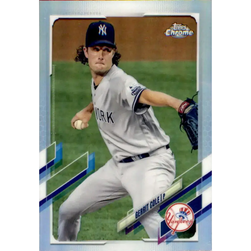 2021 Topps Chrome Refractor #80 Gerrit Cole NM/MT New York Yankees Baseball Card - Baseball Card Single