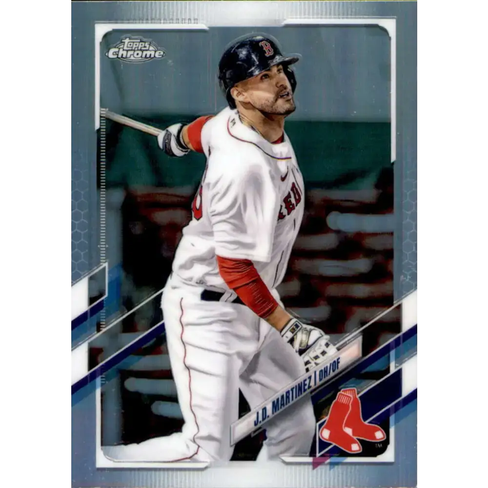 2021 Topps Chrome Refractor #95 J.D. Martinez NM/MT Boston Red Sox Baseball Card - Baseball Card Single