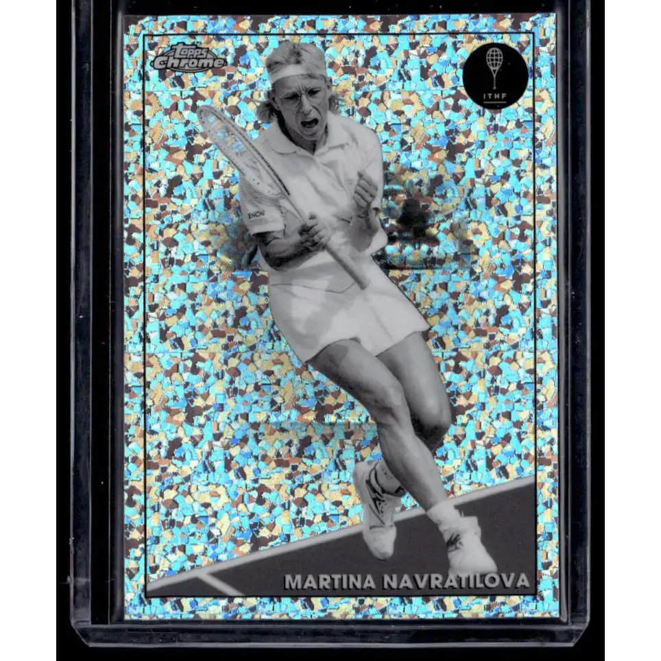 2021 Topps Chrome Refractor Black/White Mini Diamond #98 Martina Navratilova NM-MT Tennis Card - Tennis Card Single