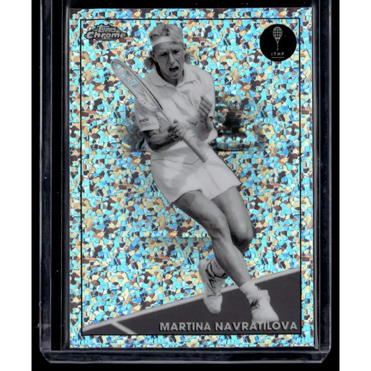 2021 Topps Chrome Refractor Black/White Mini Diamond #98 Martina Navratilova NM-MT Tennis Card - Tennis Card Single
