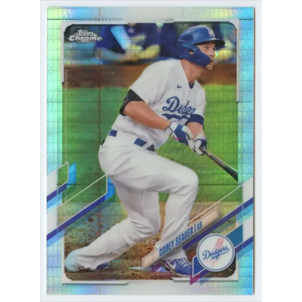 2021 Topps Chrome Refractor Prism #117 Corey Seager NM/MT Los Angeles Dodgers Baseball Card - Baseball Card Single