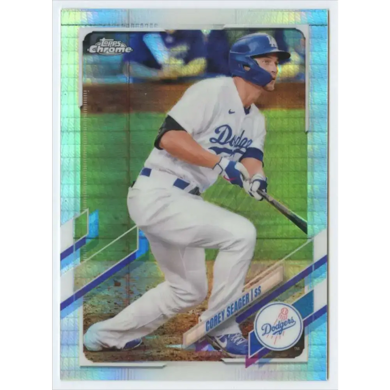 2021 Topps Chrome Refractor Prism #117 Corey Seager NM/MT Los Angeles Dodgers Baseball Card - Baseball Card Single