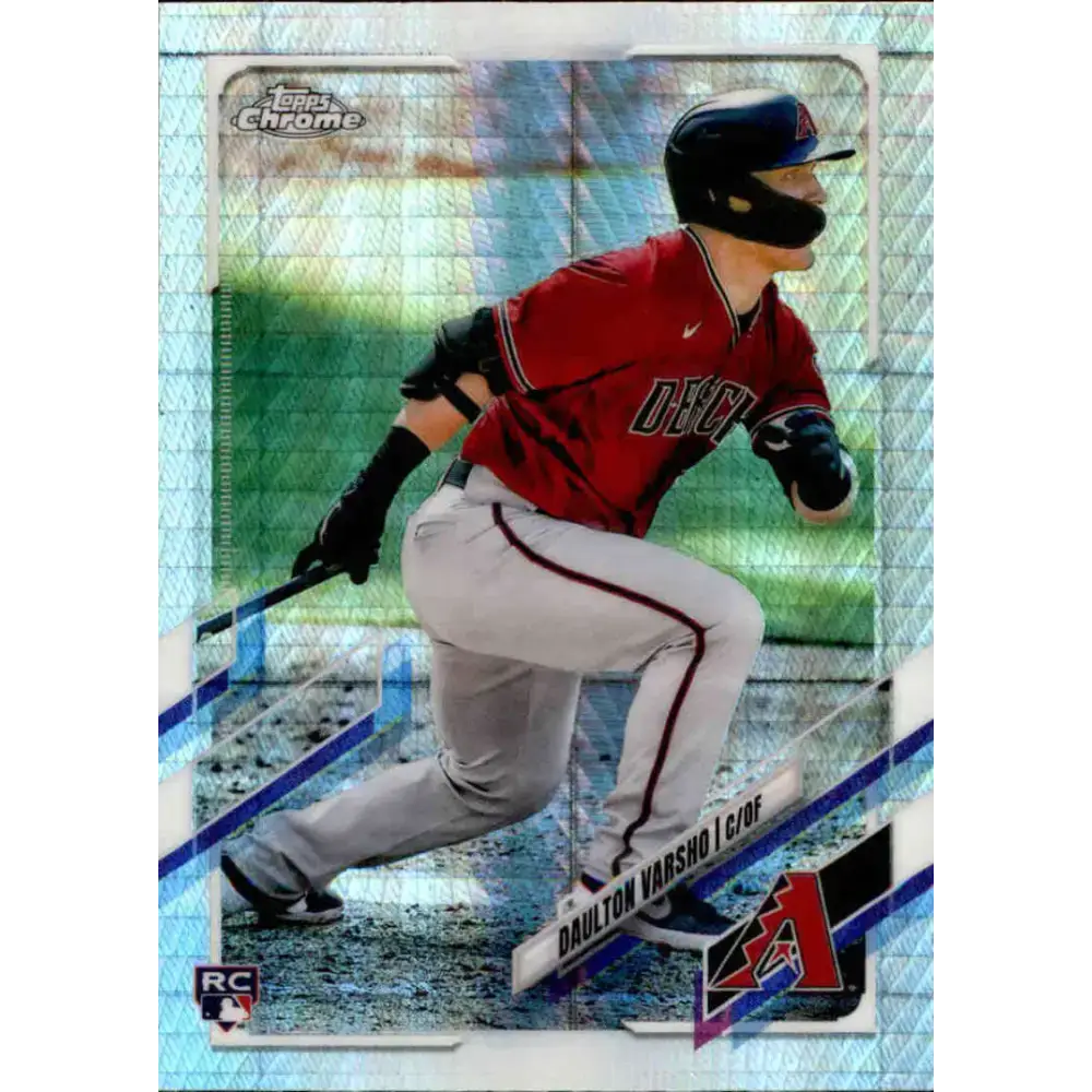2021 Topps Chrome Refractor Prism #121 Daulton Varsho NM/MT RC Rookie Arizona Diamondbacks Baseball Card - Baseball
