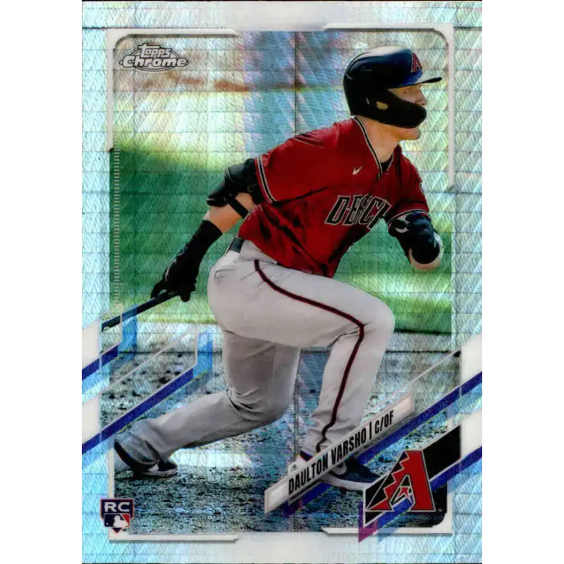 2021 Topps Chrome Refractor Prism #121 Daulton Varsho NM/MT RC Rookie Arizona Diamondbacks Baseball Card - Baseball