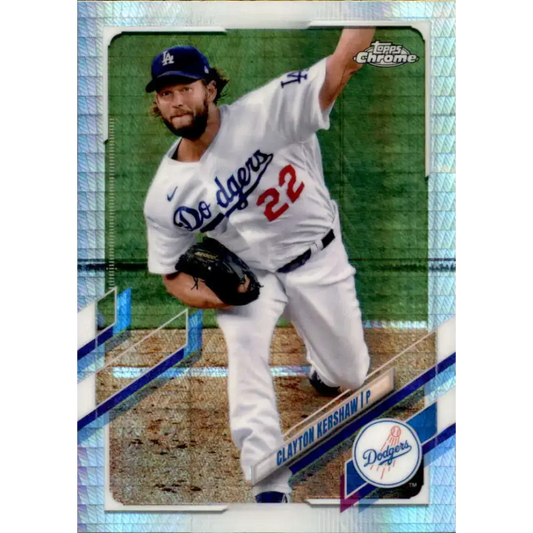 2021 Topps Chrome Refractor Prism #147 Clayton Kershaw NM/MT Los Angeles Dodgers Baseball Card - Baseball Card Single