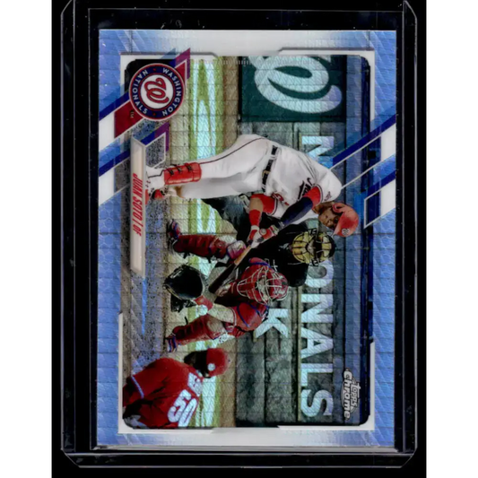 2021 Topps Chrome Refractor Prism #150 Juan Soto NM/MT Washington Nationals Baseball Card - Baseball Card Single