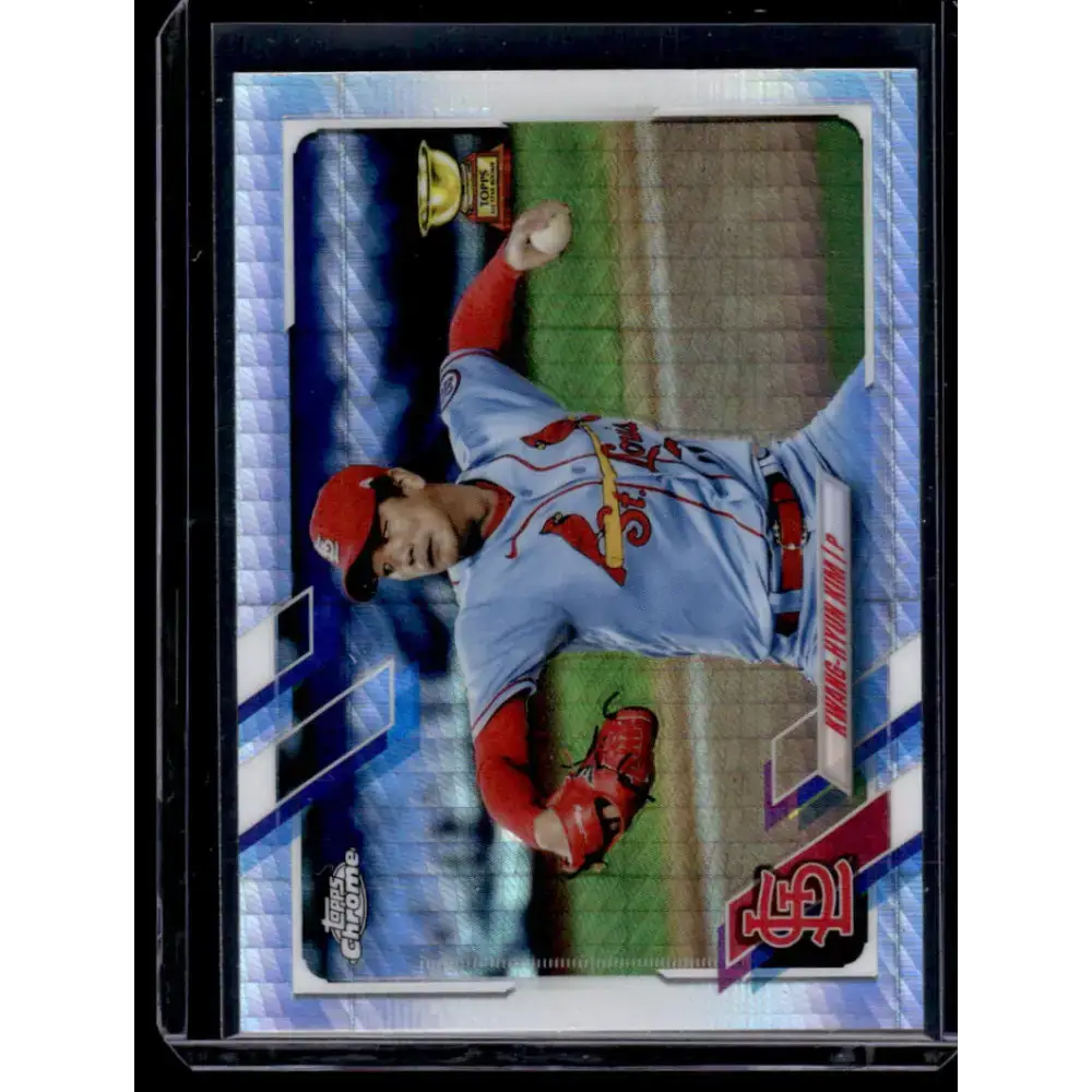 2021 Topps Chrome Refractor Prism #153 Kwang-Hyun Kim NM/MT St. Louis Cardinals Baseball Card - Baseball Card Single