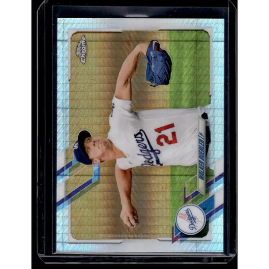 2021 Topps Chrome Refractor Prism #157 Walker Buehler NM/MT Los Angeles Dodgers Baseball Card - Baseball Card Single