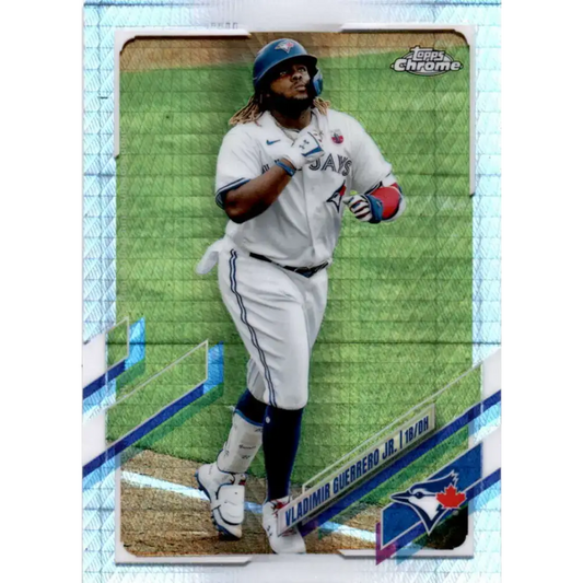 2021 Topps Chrome Refractor Prism #167 Vladimir Guerrero Jr. NM/MT Toronto Blue Jays Baseball Card - Baseball Card