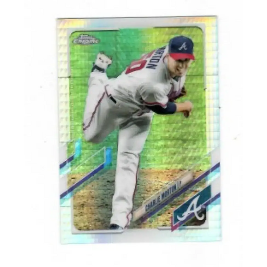 2021 Topps Chrome Refractor Prism #174 Charlie Morton NM/MT Atlanta Braves Baseball Card - Baseball Card Single