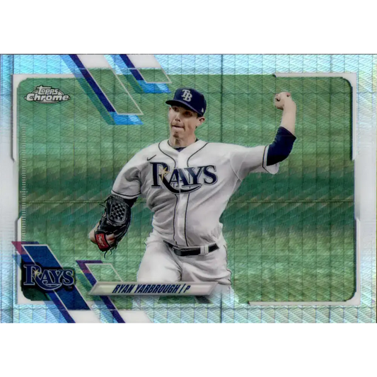2021 Topps Chrome Refractor Prism #175 Ryan Yarbrough NM/MT Tampa Bay Rays Baseball Card - Baseball Card Single