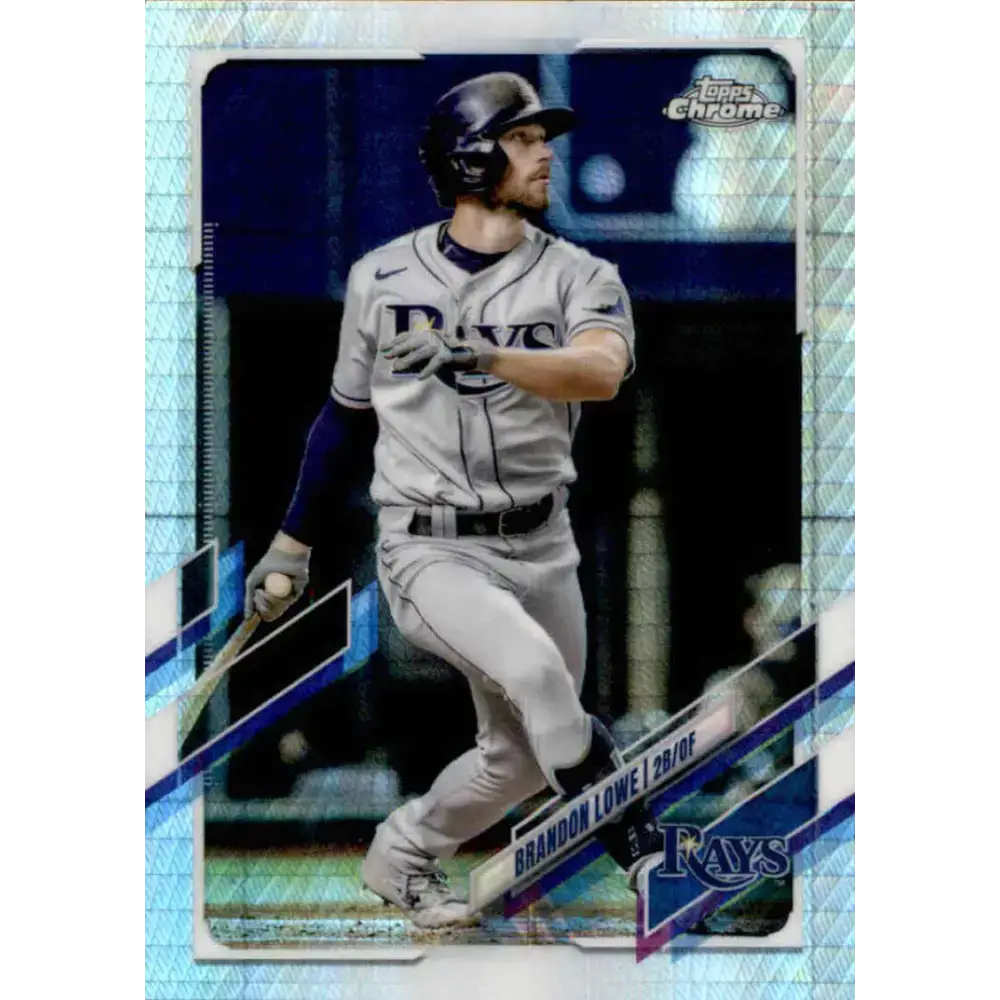 2021 Topps Chrome Refractor Prism #218 Brandon Lowe NM/MT Tampa Bay Rays Baseball Card - Baseball Card Single