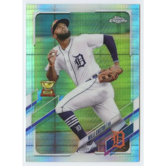 2021 Topps Chrome Refractor Prism #22 Willi Castro NM/MT Detroit Tigers Baseball Card - Baseball Card Single