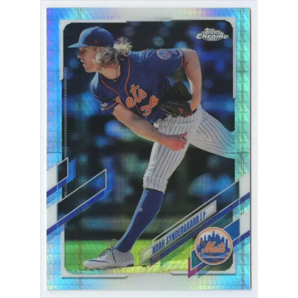 2021 Topps Chrome Refractor Prism #35 Noah Syndergaard NM/MT New York Mets Baseball Card - Baseball Card Single