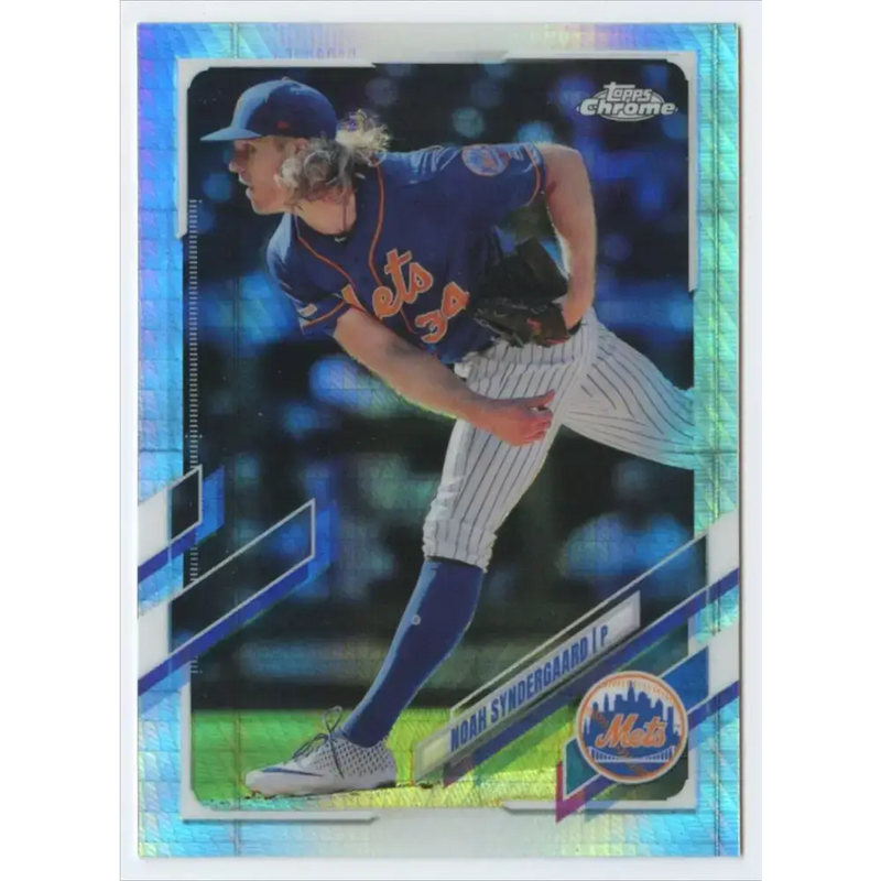 2021 Topps Chrome Refractor Prism #35 Noah Syndergaard NM/MT New York Mets Baseball Card - Baseball Card Single