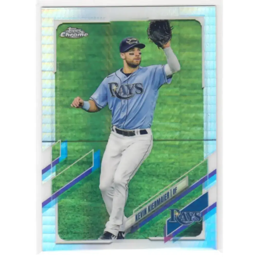 2021 Topps Chrome Refractor Prism #38 Kevin Kiermaier NM/MT Tampa Bay Rays Baseball Card - Baseball Card Single