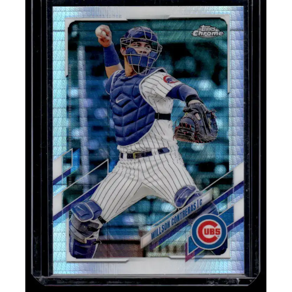 2021 Topps Chrome Refractor Prism #52 Willson Contreras NM/MT Chicago Cubs Baseball Card - Baseball Card Single