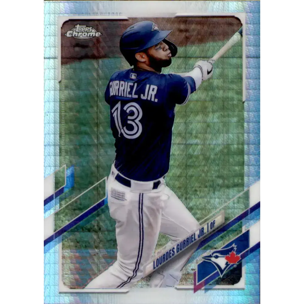 2021 Topps Chrome Refractor Prism #64 Lourdes Gurriel Jr. NM/MT Toronto Blue Jays Baseball Card - Baseball Card Single