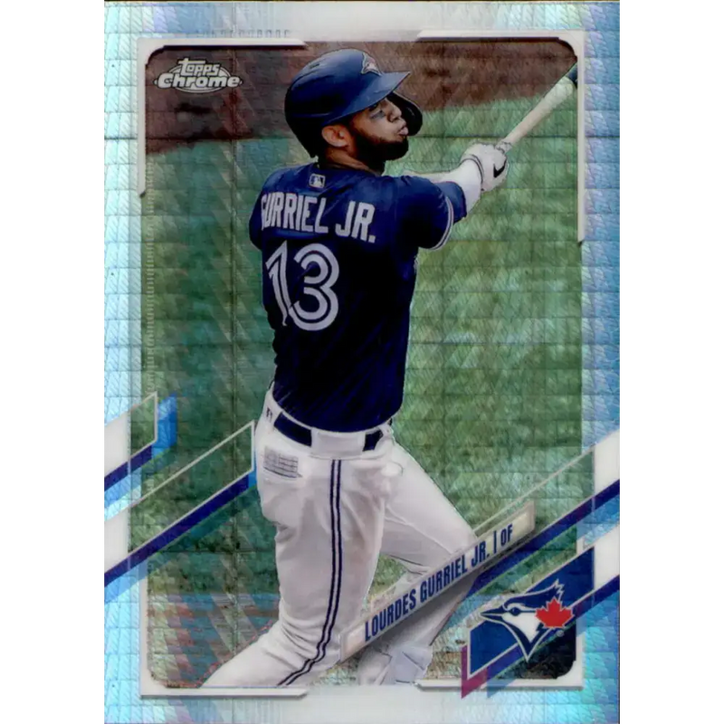 2021 Topps Chrome Refractor Prism #64 Lourdes Gurriel Jr. NM/MT Toronto Blue Jays Baseball Card - Baseball Card Single