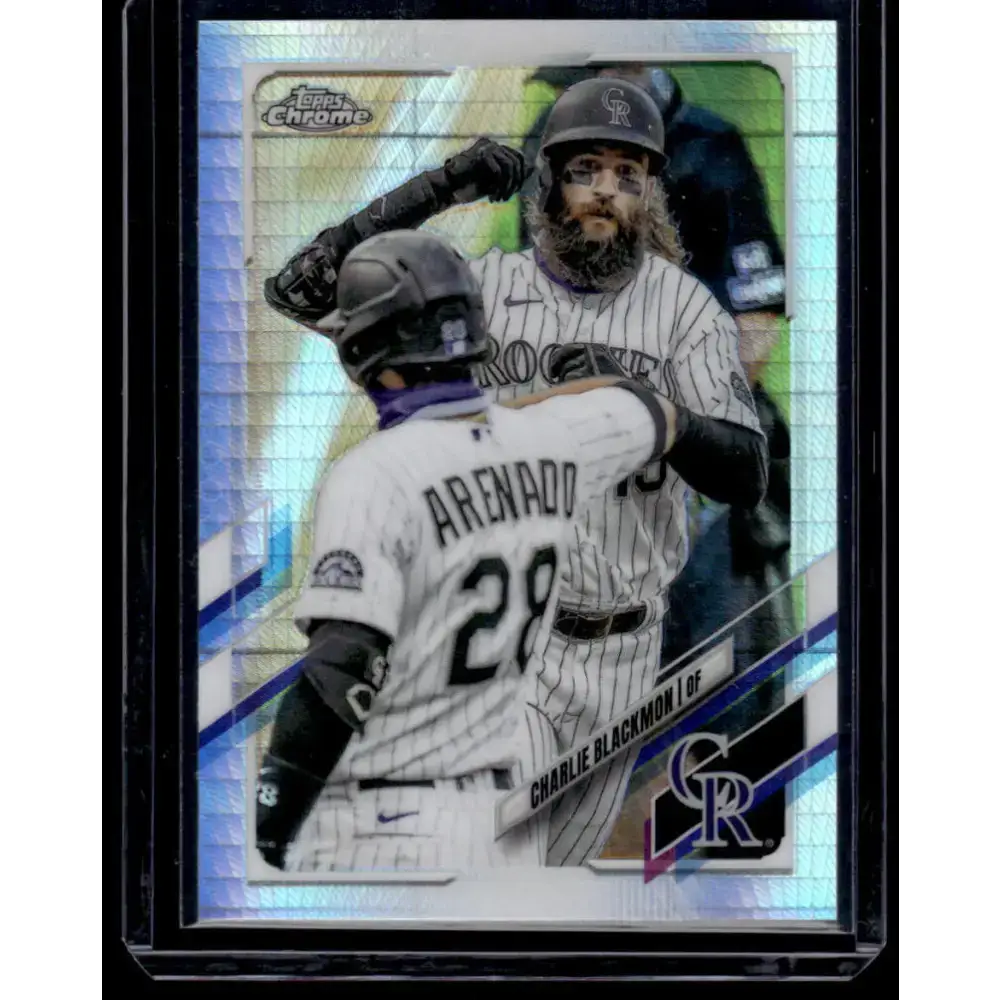 2021 Topps Chrome Refractor Prism #67 Charlie Blackmon NM/MT Colorado Rockies Baseball Card - Baseball Card Single